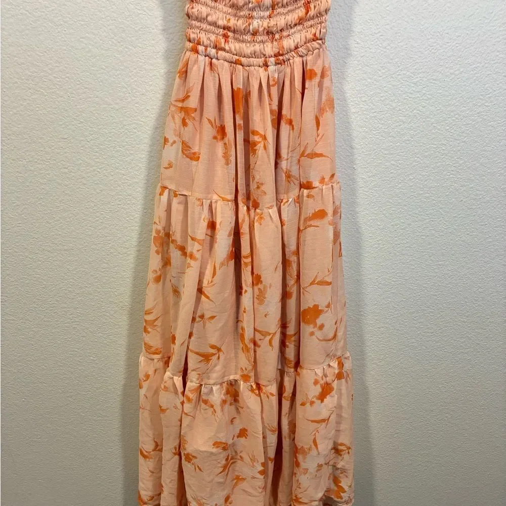 Floral Orange Maxi Dress